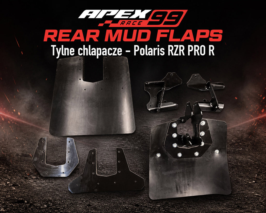 Tylne chlapacze - Polaris RZR PRO R: Mniej błota i kamieni na tylnej części pojazdu