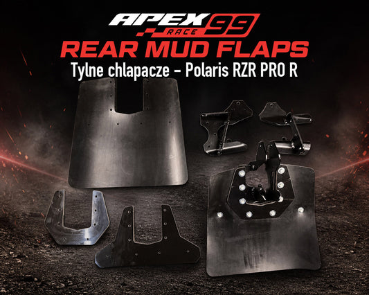 Tylne chlapacze - Polaris RZR PRO R: Mniej błota i kamieni na tylnej części pojazdu
