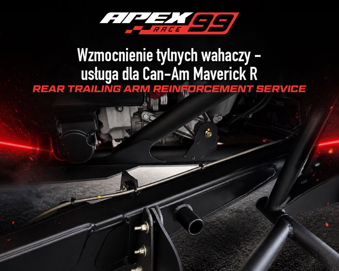 Wzmocnienie tylnych wahaczy - usługa dla Can-Am Maverick R: Większa odporność tylnego zawieszenia na ciężką eksploatację