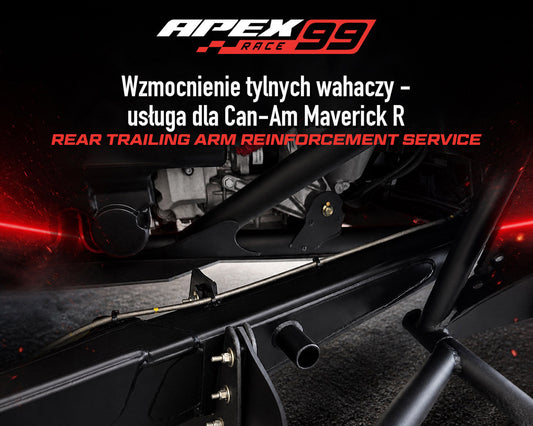 Wzmocnienie tylnych wahaczy - usługa dla Can-Am Maverick R: Większa odporność tylnego zawieszenia na ciężką eksploatację