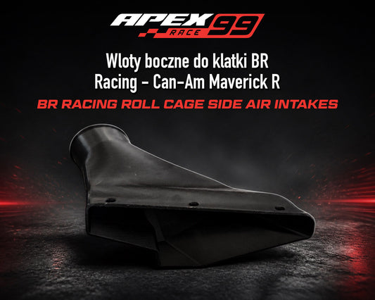 Wloty boczne do klatki BR Racing - Can-Am Maverick R: Powietrze doprowadzone z miejsca, w którym naprawdę płynie